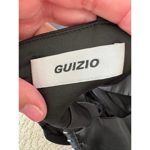 Danielle Guizio Twist Cut Out Bandage Wrap Liquid Mini Dress Black Small - Picture 4 of 5